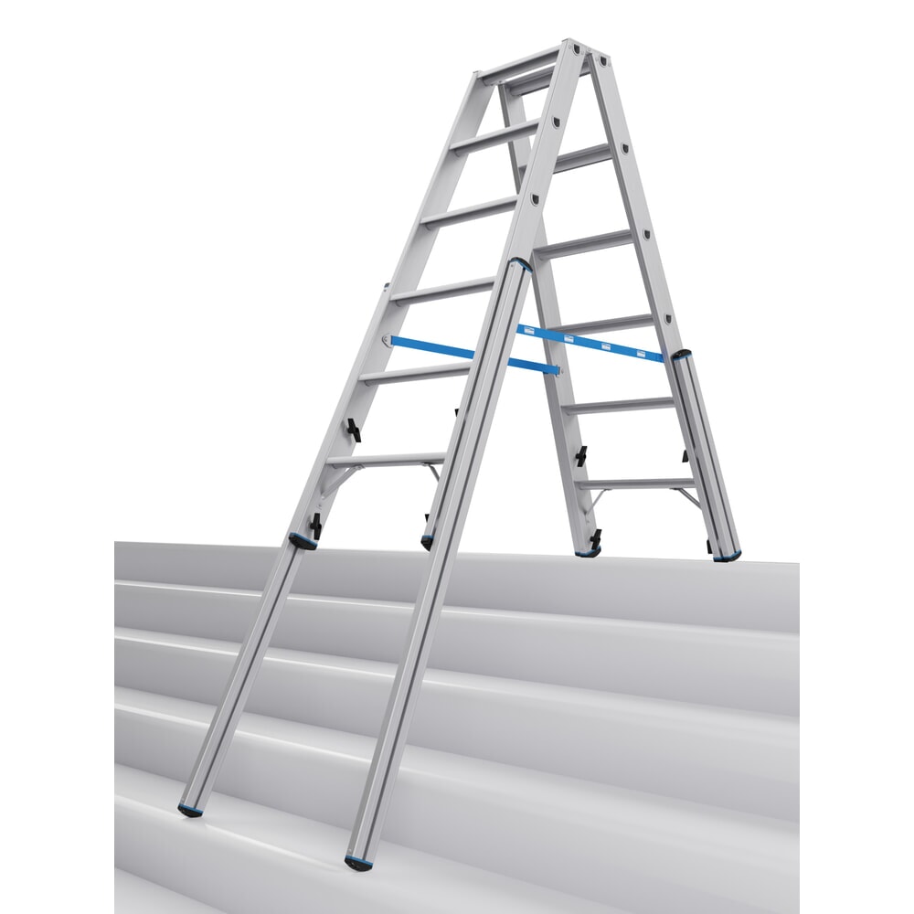 Illustration du produit: Échelle télescopique KRAUSE® STABILO avec marches, accès double face, 2 x 6 marches