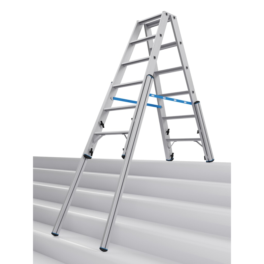 Illustration du produit: Échelle télescopique KRAUSE® STABILO avec marches, accès double face, 2 x 6 marches