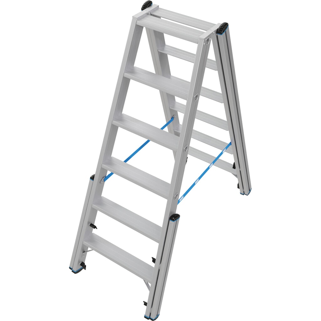 Échelle télescopique KRAUSE® STABILO avec marches, accès double face, 2 x 6 marches N° de l'image du produit 4 : Échelle télescopique KRAUSE® STABILO avec marches, accès double face, 2 x 6 marches