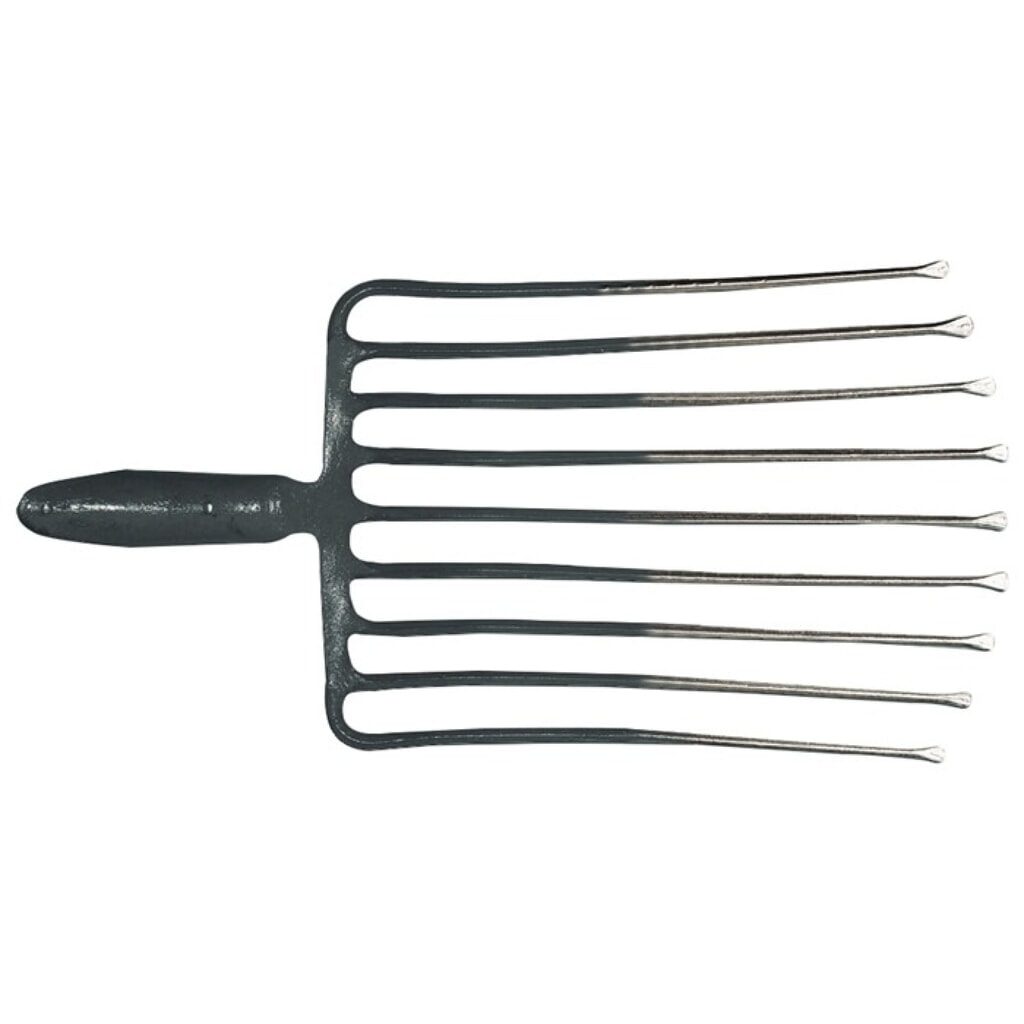 KRUMPHOLZ Steingabel, m. Federdülle, ohne Stiel, 9, Zinkenlänge 330 mm, Stahl, rot-silber lackiert Illustration du produit: KRUMPHOLZ Steingabel, m. Federdülle, ohne Stiel, 9, Zinkenlänge 330 mm, Stahl, rot-silber lackiert