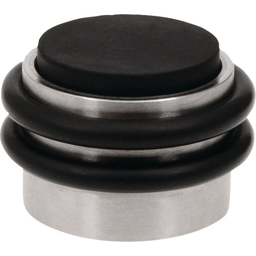 Illustration du produit: KWS Bodentürpuffer 2053.31, Aluminium silberfarbig eloxiert, Ø 42 mm Höhe 28 mm, Dübelmontage