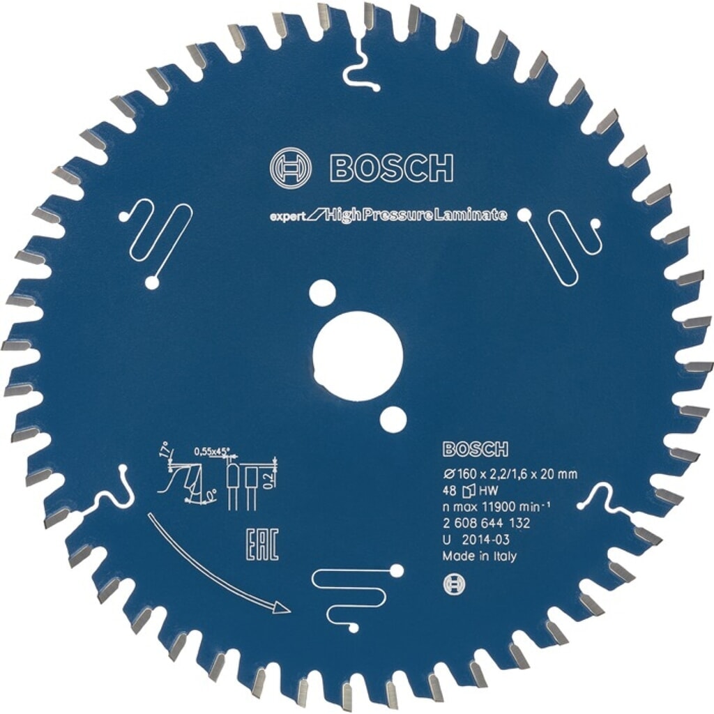 Illustration du produit: Lame pour scie circulaire D. ext. 160 mm nombre de dents 48 TR-F perçage 20 mm l