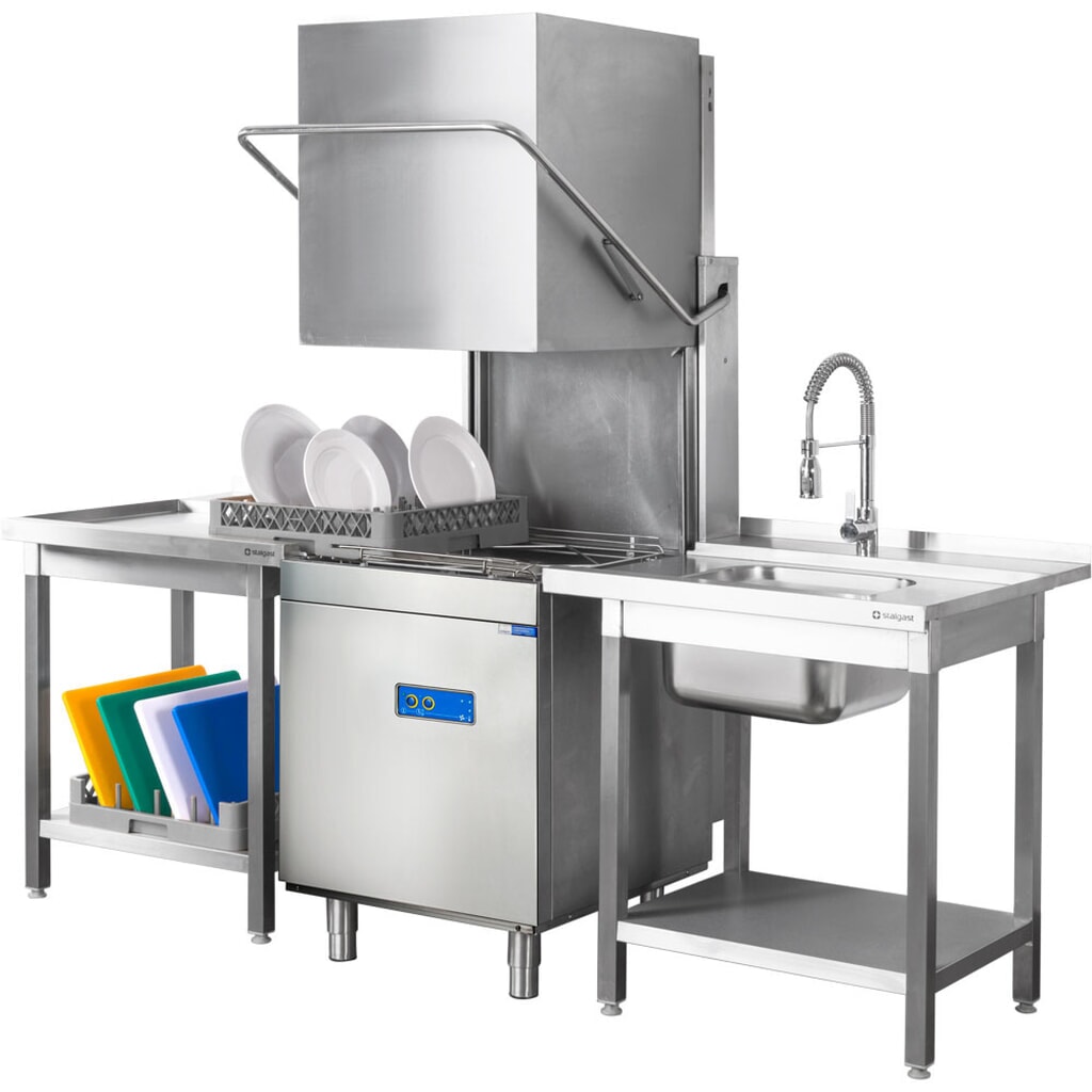 Lave-vaisselle à capot universel Stalgast avec pompe doseuse de produit de rinçage et de détergent N° de l'image du produit 3 : Lave-vaisselle à capot universel Stalgast avec pompe doseuse de produit de rinçage et de détergent