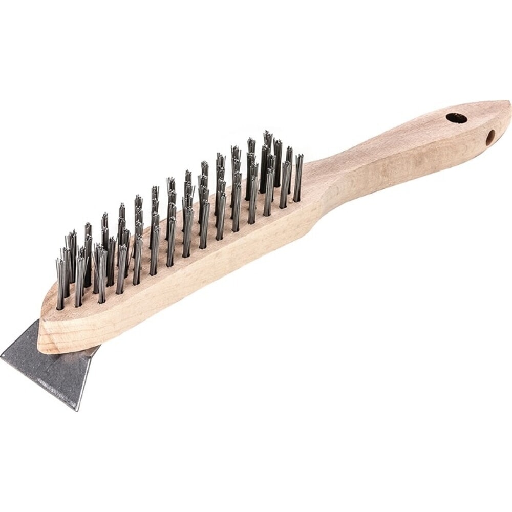 Illustration du produit: LESSMANN Drahtbürste, 0,35 mm Stahldraht glatt, Länge 290 mm, 4-reihig