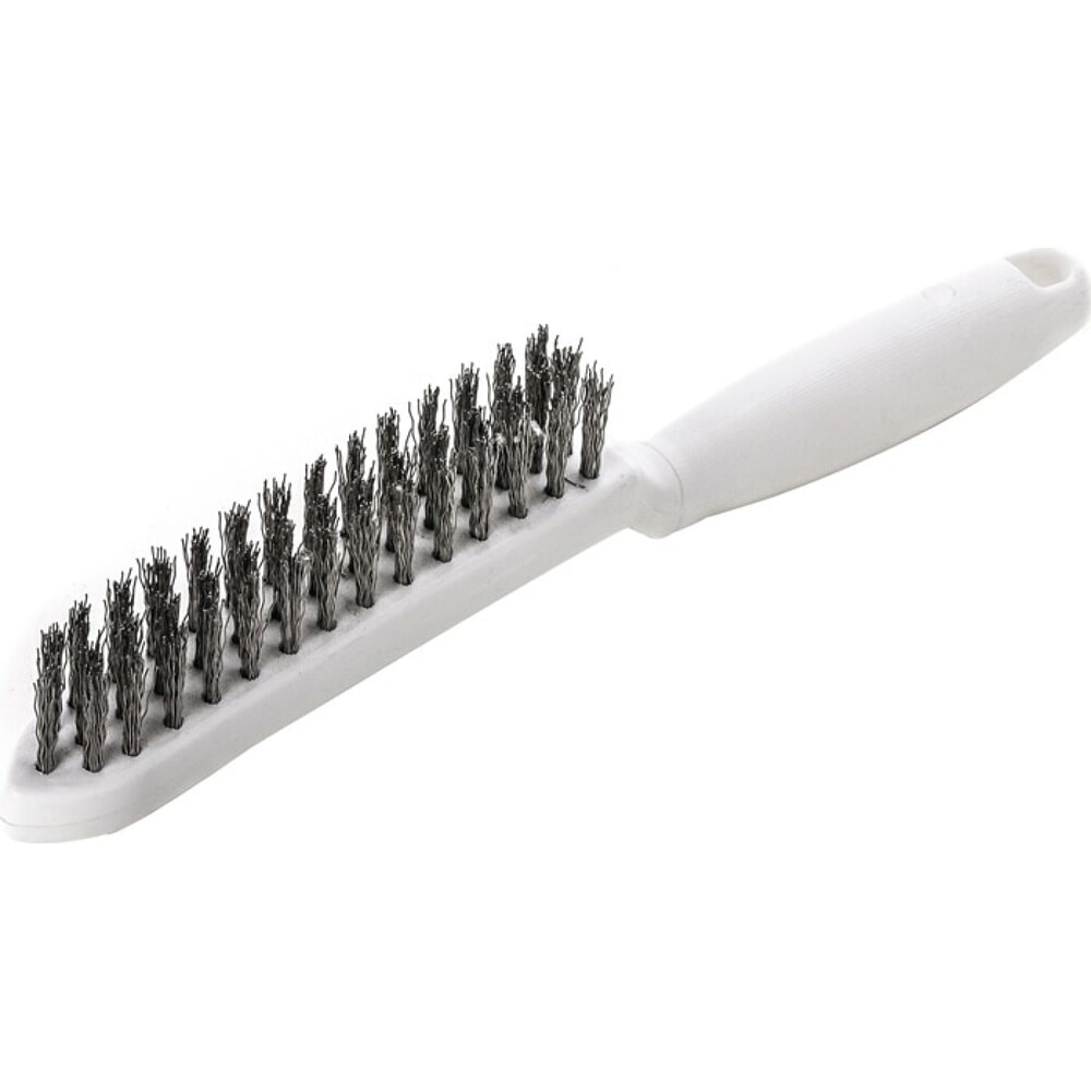 Illustration du produit: LESSMANN Drahtbürste, 0,35 mm VA-Stahldraht gewellt, Länge 285 mm, 3-reihig
