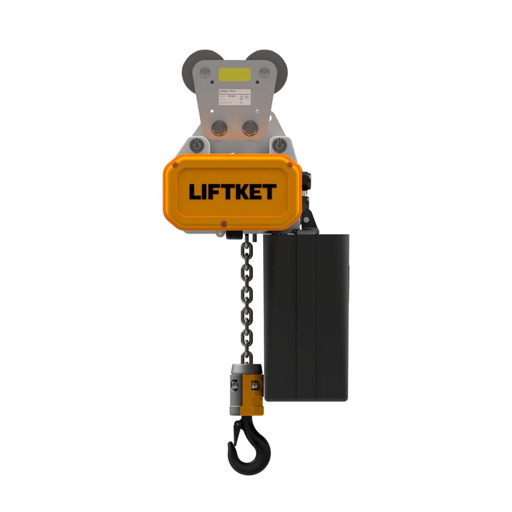 N° de l'image du produit 1 : LIFTKET Palan à chaîne électrique S-Line avec mécanisme de déplacement manuel, capacité de charge 125 kg, 8/2 m/min