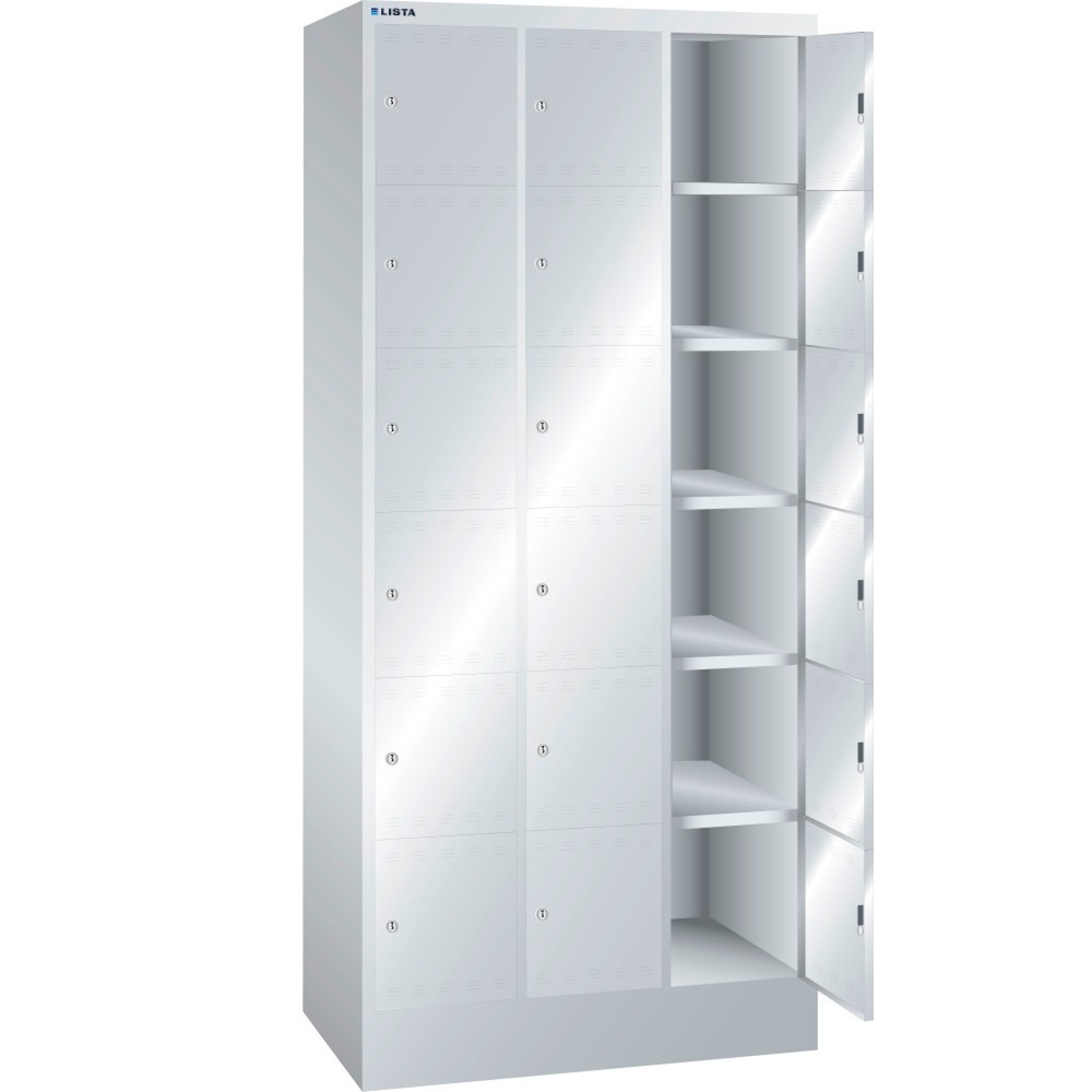 Illustration du produit: LISTA Armoire à casiers, (lxPxH) 905x500x1 995 mm, 3x6 casiers, dispositif de fermeture