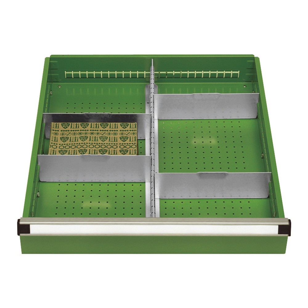 Illustration du produit: LOKOMA Compartimentage de tiroir pour établis mobiles Premium, 1 paroi, hauteur de face avant de 100 à 125 mm