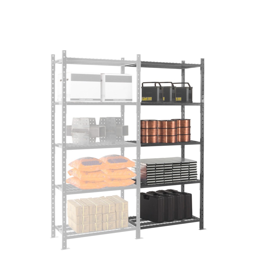 N° de l'image du produit 9 : ManOrga Rayonnage à tablettes, TA, avec fonds grillagés, FL 500 kg, H x l x P 2 000 x 1 010 x 500 mm