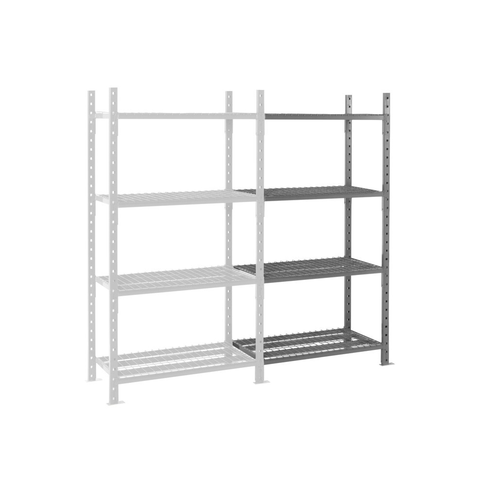 Illustration du produit: ManOrga Rayonnage à tablettes, TA, avec fonds grillagés, FL 500 kg, H x l x P 2 000 x 1 010 x 500 mm