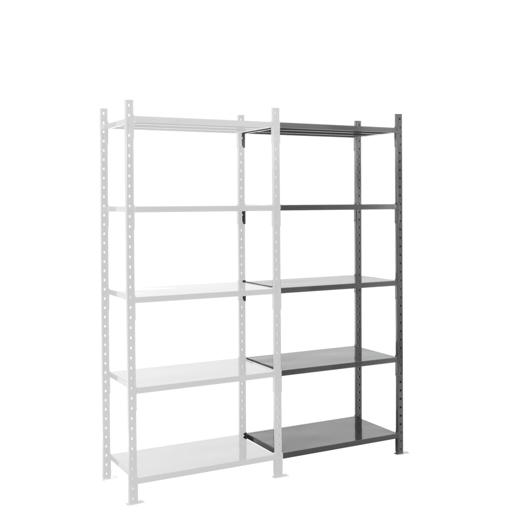 N° de l'image du produit 1 : ManOrga Rayonnage à tablettes, TA, avec panneaux d'acier, FL 500 kg, H x l x P 2 500 x 1 010 x 500 mm