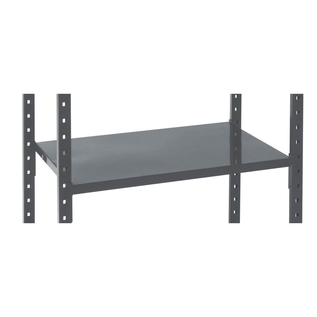 N° de l'image du produit 2 : ManOrga Rayonnage à tablettes gris graphite avec tablettes en tôle d’acier, charge par tablette 500 kg, HxlxP 2 500 x 1 050 x 510 mm
