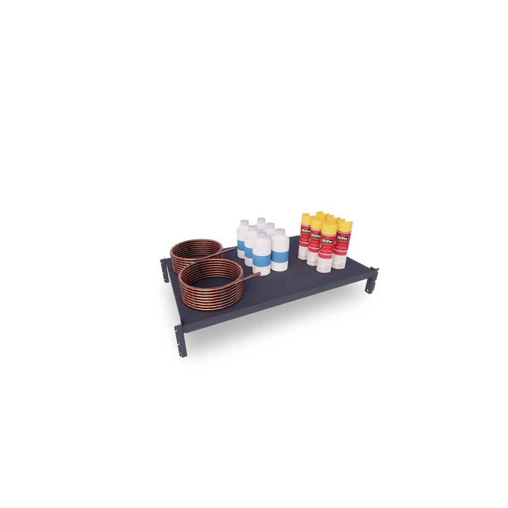 ManOrga Rayonnage à tablettes gris graphite avec tablettes en tôle d’acier, charge par tablette 500 kg, HxlxP 2 500 x 1 050 x 510 mm N° de l'image du produit 3 : ManOrga Rayonnage à tablettes gris graphite avec tablettes en tôle d’acier, charge par tablette 500 kg, HxlxP 2 500 x 1 050 x 510 mm