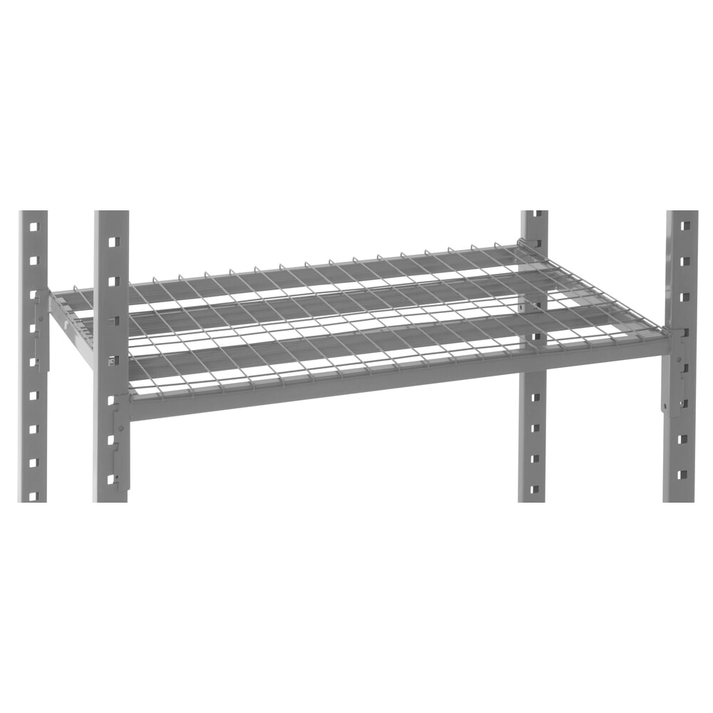 N° de l'image du produit 3 : ManOrga Rayonnage à tablettes gris graphite avec tablettes grillagées, charge par tablette 500 kg, HxlxP 3 000 x 1 050 x 510 mm