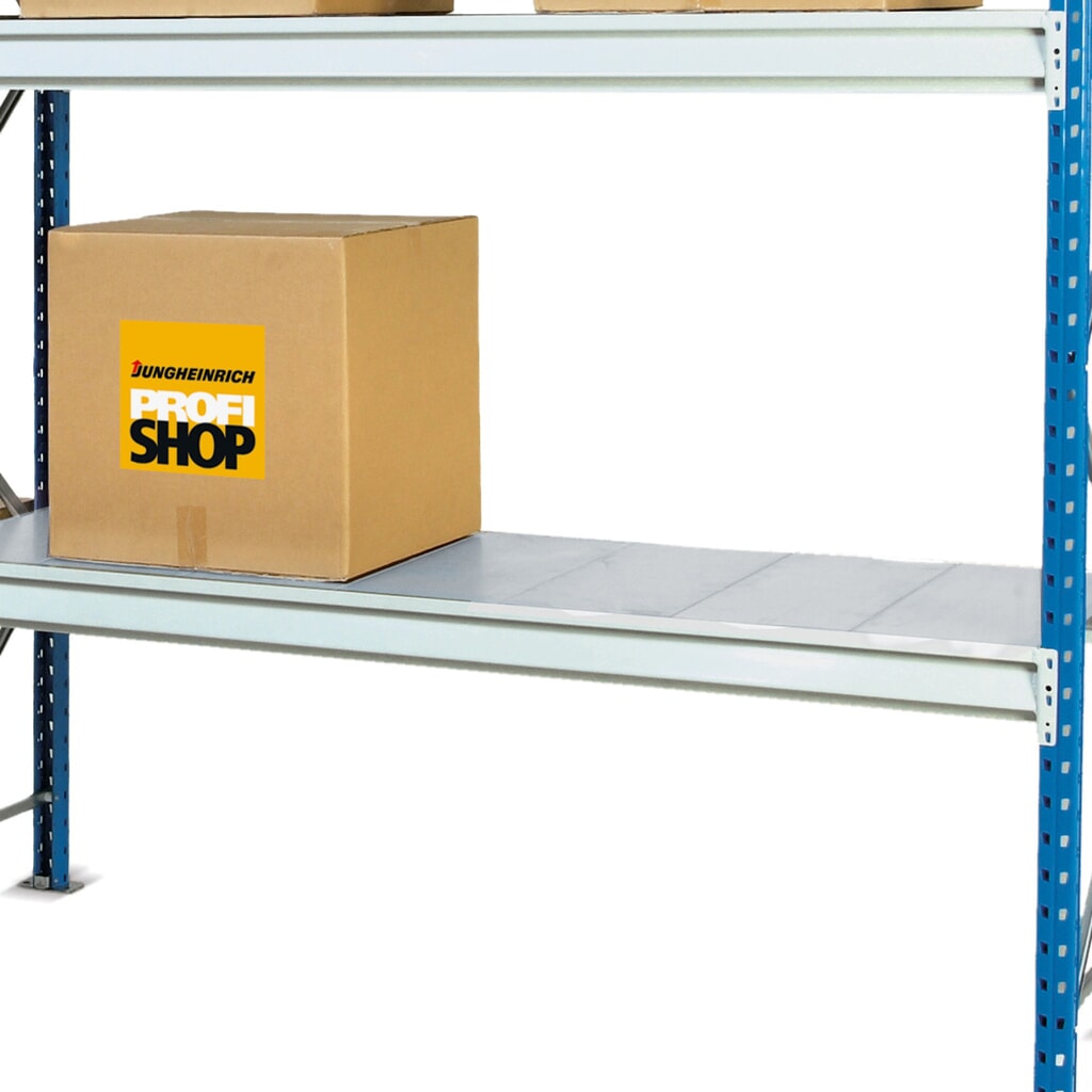 Illustration du produit: ManOrga Tablette pour rayonnage grande portée, avec panneaux en acier, CT jusqu'à 880 kg, lxP 1 800 x 600 mm