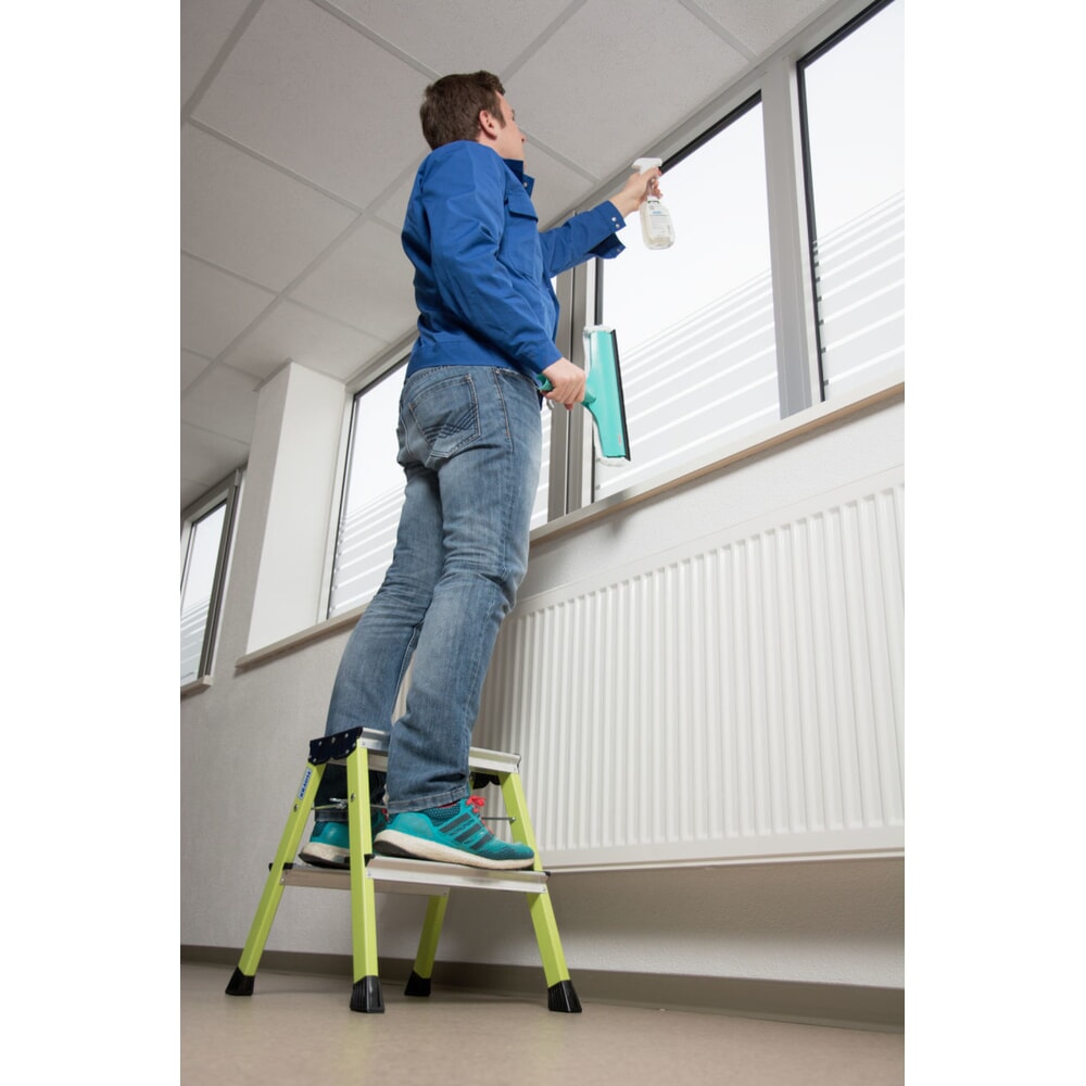 N° de l'image du produit 2 : Marchepied pliant KRAUSE® Rolly 2x2 marches vert