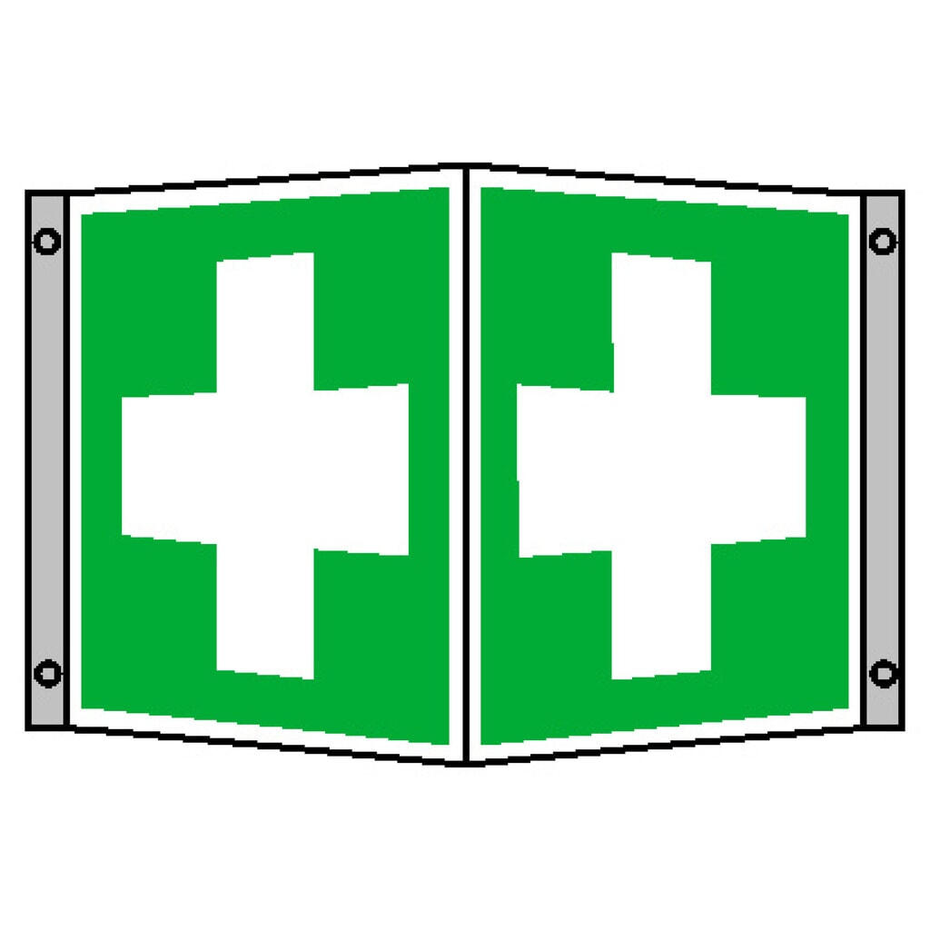 SafetyMarking® Premiers secours, coudé, H x l 150 x 150 mm, aluminium HI Illustration du produit: SafetyMarking® Premiers secours, coudé, H x l 150 x 150 mm, aluminium HI