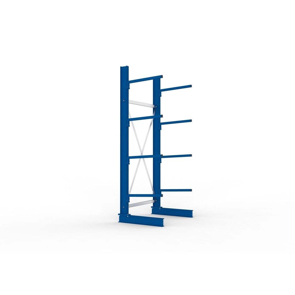 N° de l'image du produit 2 : META Rayonnage cantilever, module de base, simple face, capacité de charge par bras 140 kg, HxlxP 2 500 x 1 094 x 810 mm