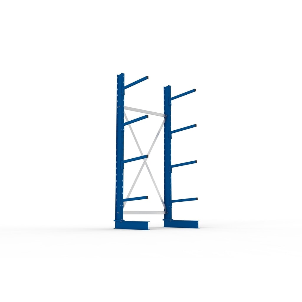 N° de l'image du produit 3 : META Rayonnage cantilever, module de base, simple face, capacité de charge par bras 140 kg, HxlxP 2 500 x 1 094 x 810 mm