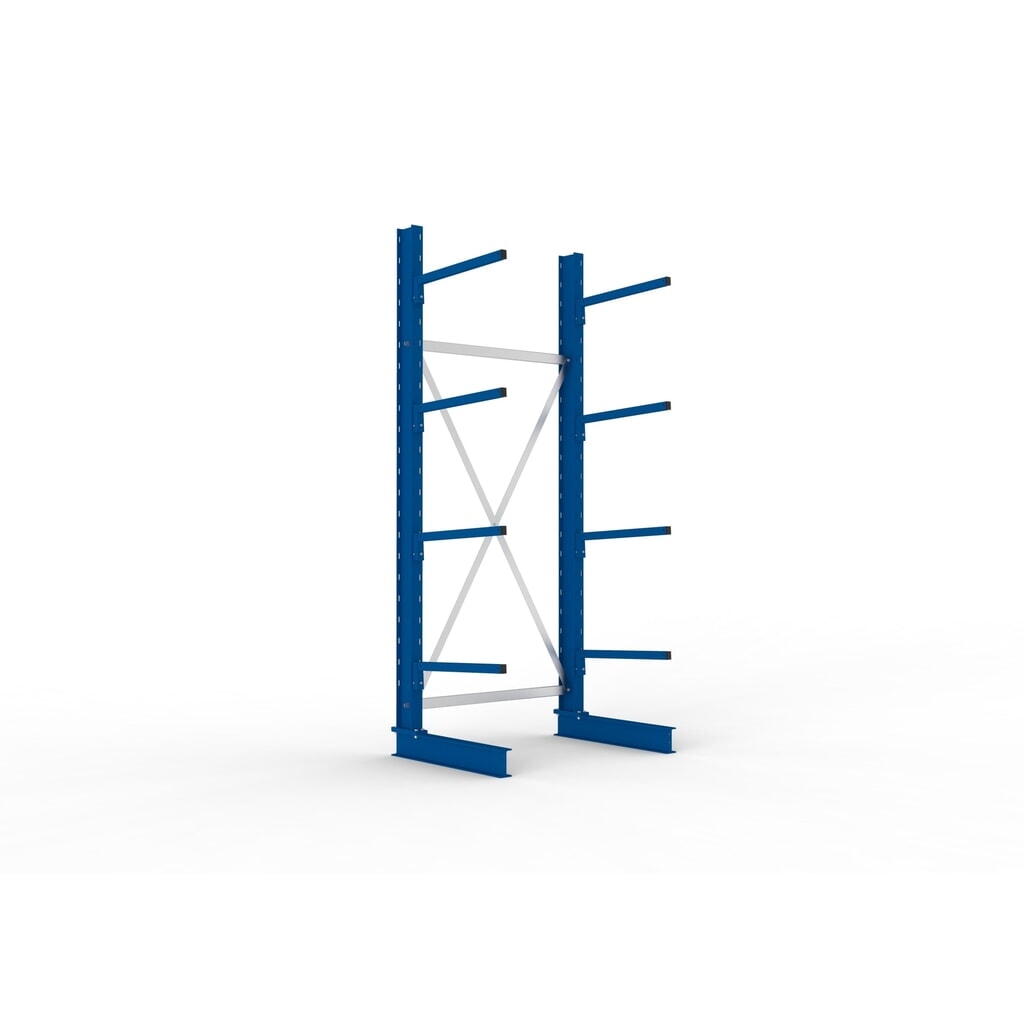 META Rayonnage cantilever, module de base, simple face, capacité de charge par bras 140 kg, HxlxP 2 500 x 1 094 x 810 mm Illustration du produit: META Rayonnage cantilever, module de base, simple face, capacité de charge par bras 140 kg, HxlxP 2 500 x 1 094 x 810 mm