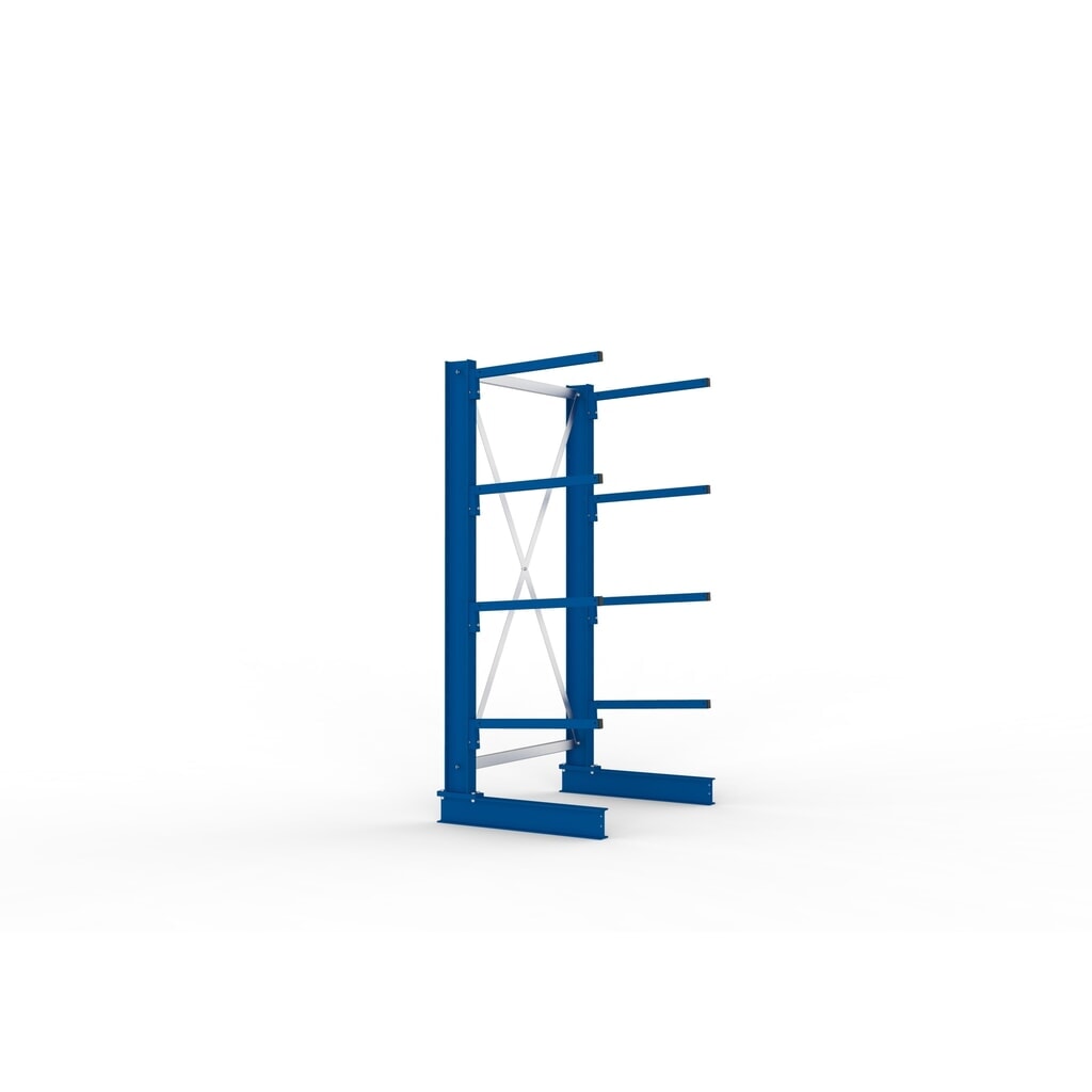 N° de l'image du produit 2 : META Rayonnage cantilever, module de base, simple face, capacité de charge par bras 140 kg, HxlxP 2 000 x 1 094 x 810 mm