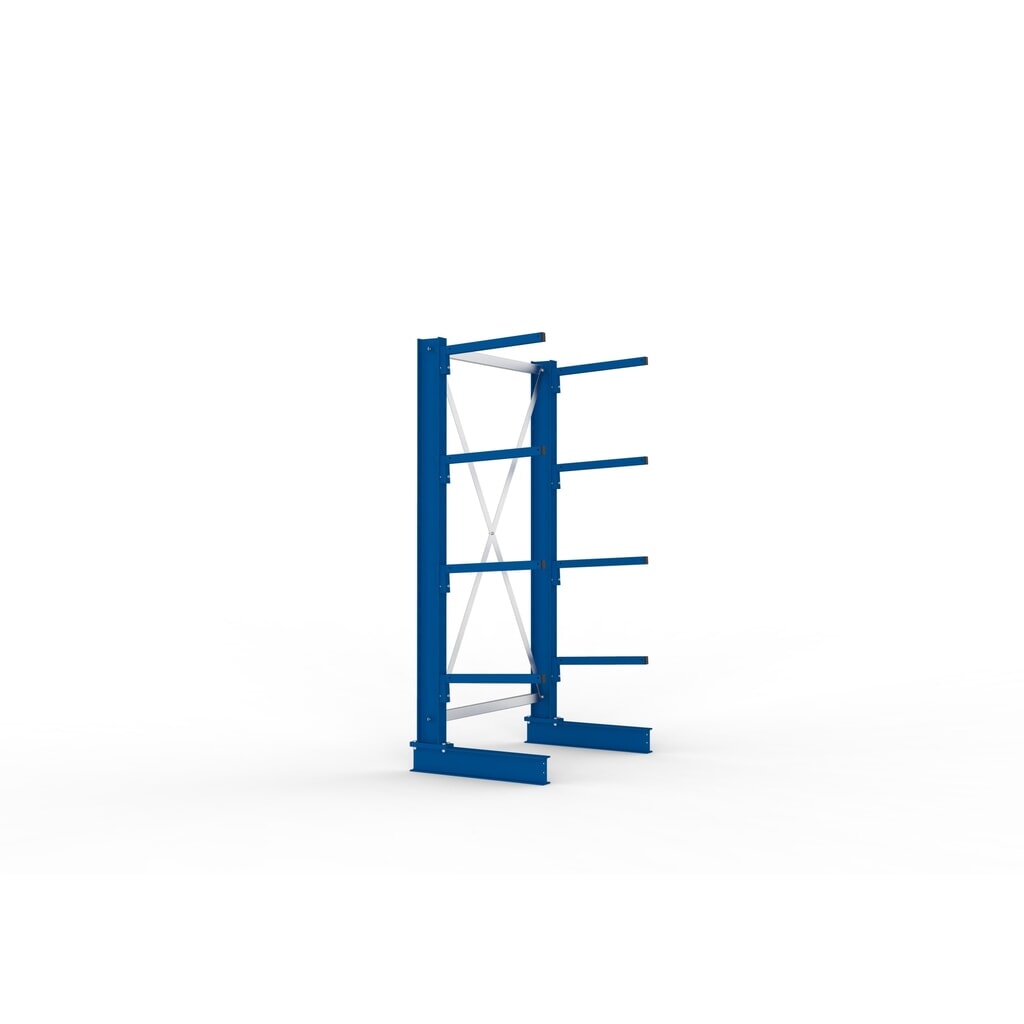 N° de l'image du produit 2 : META Rayonnage cantilever, module de base, simple face, capacité de charge par bras 175 kg, HxlxP 2 000 x 1 094 x 710 mm