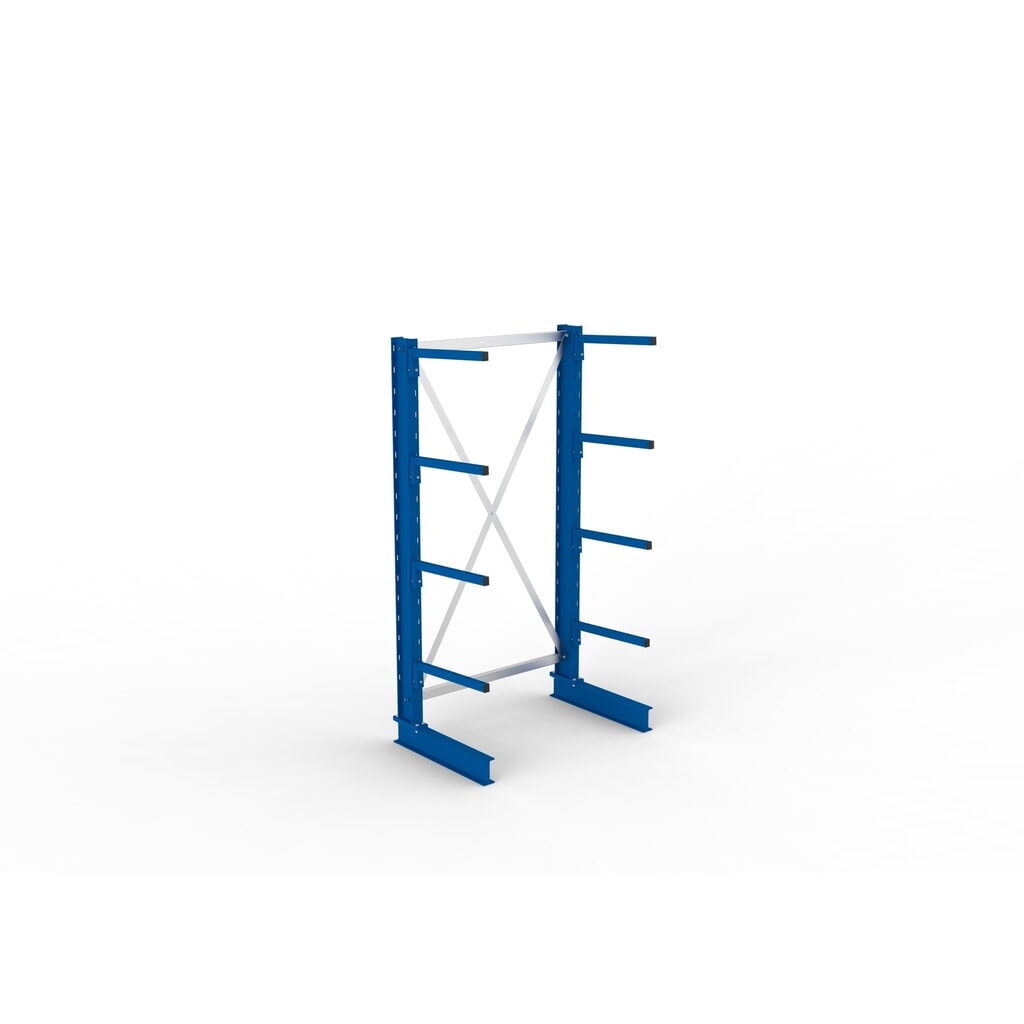 N° de l'image du produit 4 : META Rayonnage cantilever, module de base, simple face, capacité de charge par bras 175 kg, HxlxP 2 000 x 1 094 x 710 mm