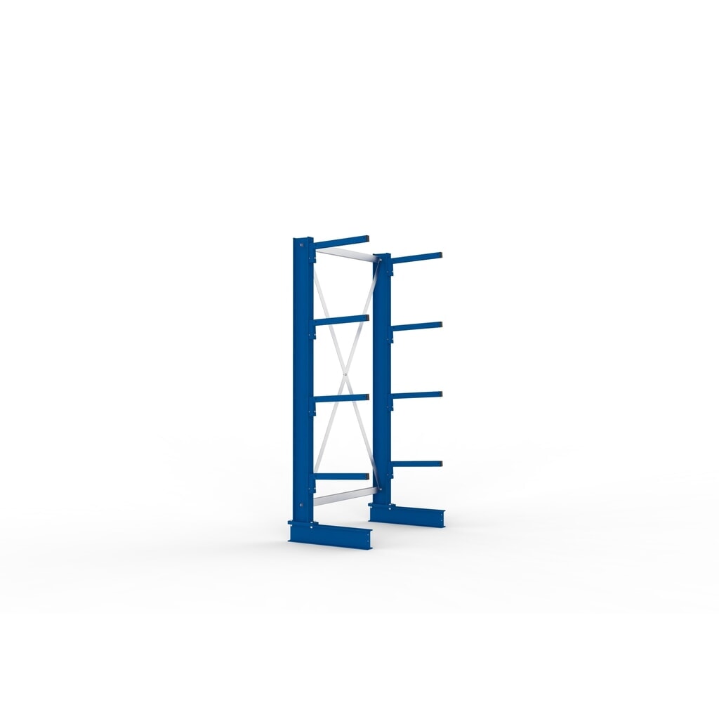 N° de l'image du produit 2 : META Rayonnage cantilever, module de base, simple face, capacité de charge par bras 220 kg, HxlxP 2 000 x 1 094 x 610 mm
