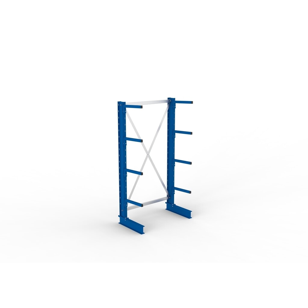 N° de l'image du produit 4 : META Rayonnage cantilever, module de base, simple face, capacité de charge par bras 220 kg, HxlxP 2 000 x 1 094 x 610 mm