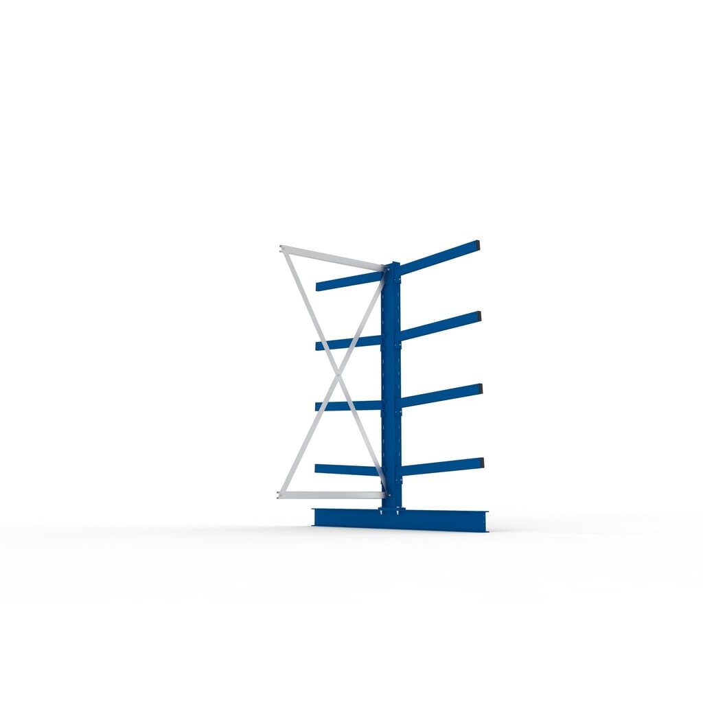 Travée auxiliaire de rayonnage cantilever META, double accès, capacité de charge par bras jusqu'à 250 kg, H x l x P 2 000 x 1 030 x 1 840 mm N° de l'image du produit 3 : Travée auxiliaire de rayonnage cantilever META, double accès, capacité de charge par bras jusqu'à 250 kg, H x l x P 2 000 x 1 030 x 1 840 mm
