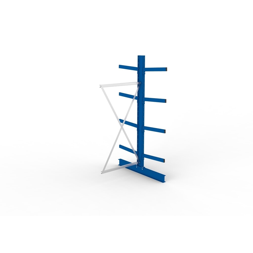 N° de l'image du produit 2 : Travée auxiliaire de rayonnage cantilever META, double accès, capacité de charge par bras jusqu'à 355 kg, H x l x P 2 500 x 1 030 x 1 440 mm