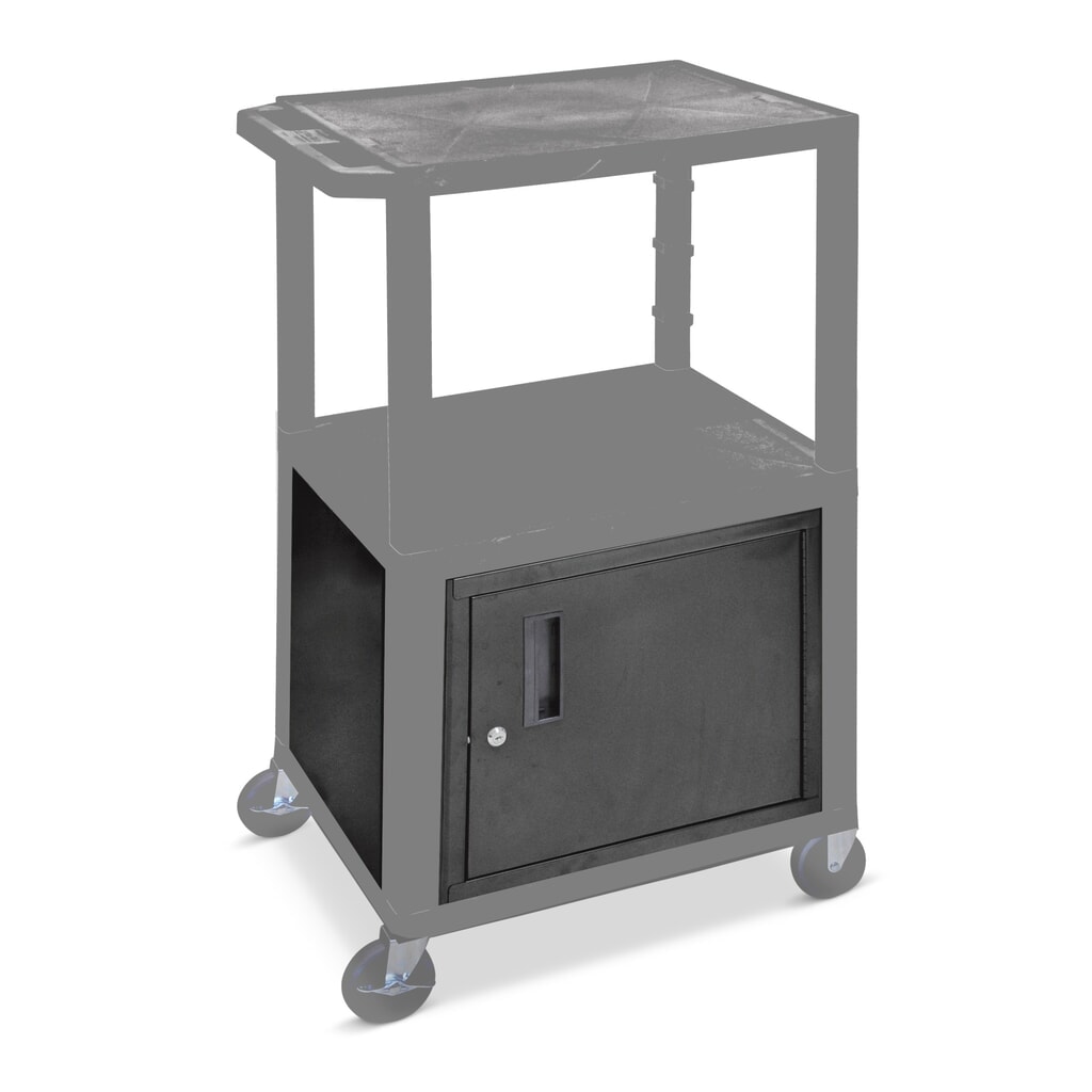Meuble bas pour chariot de transport en plastique, noir Illustration du produit: Meuble bas pour chariot de transport en plastique, noir