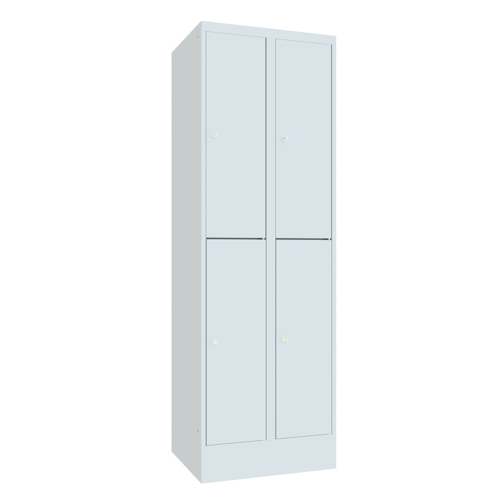 Meuble coffre-fort PAVOY, 2 x 2 compartiments, H x l x P 1 850 x 630 x 500 mm, gris clair, gris clair Illustration du produit: Meuble coffre-fort PAVOY, 2 x 2 compartiments, H x l x P 1 850 x 630 x 500 mm, gris clair, gris clair