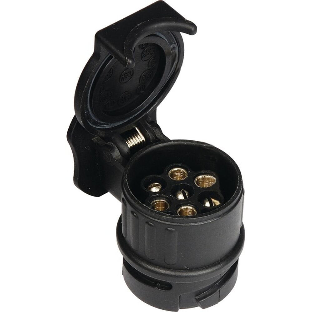 Illustration du produit: Mini-Kurzadapter, Spannung 12 V, Kunststoff, lose, Gewicht 0,08 kg schwarz 7-polig