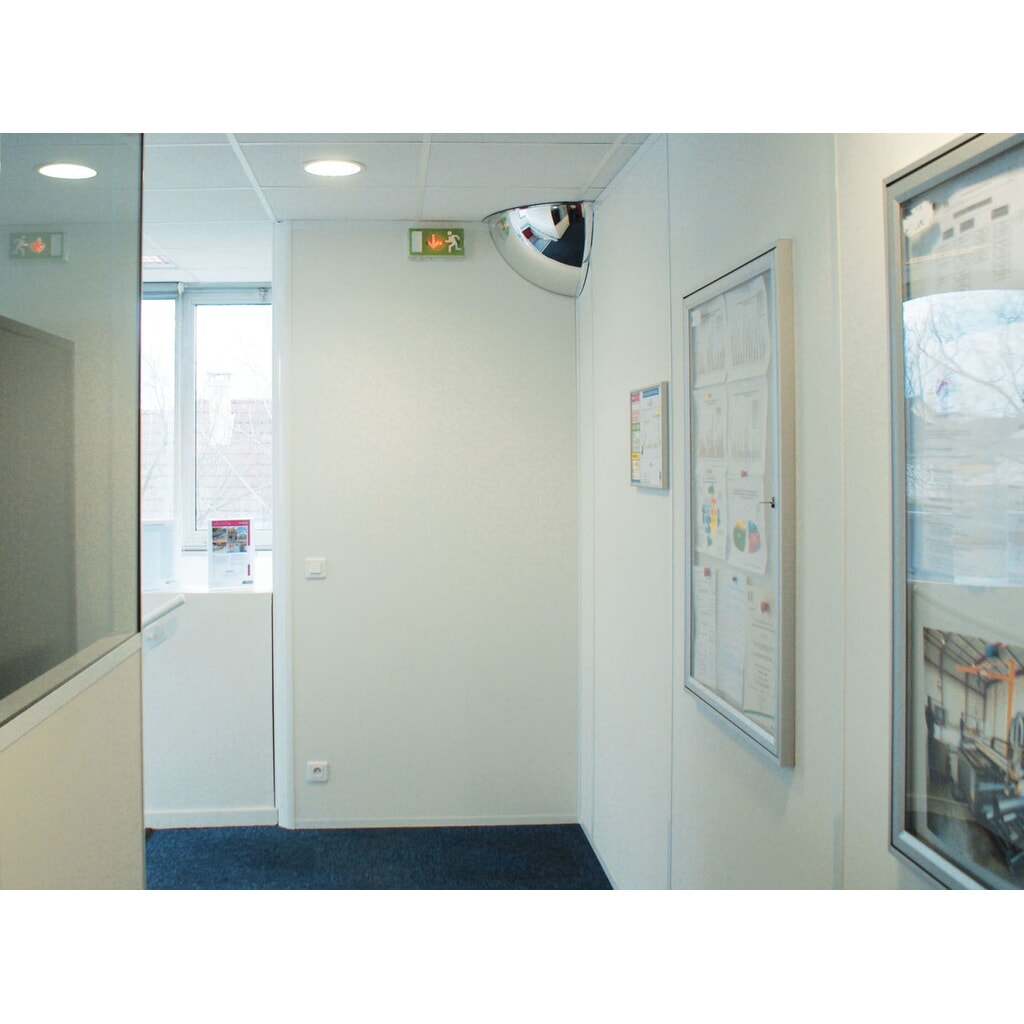 Miroir panoramique Vialux®, huitième de sphère, Ø 660 mm, verre acrylique (PMMA) N° de l'image du produit 2 : Miroir panoramique Vialux®, huitième de sphère, Ø 660 mm, verre acrylique (PMMA)