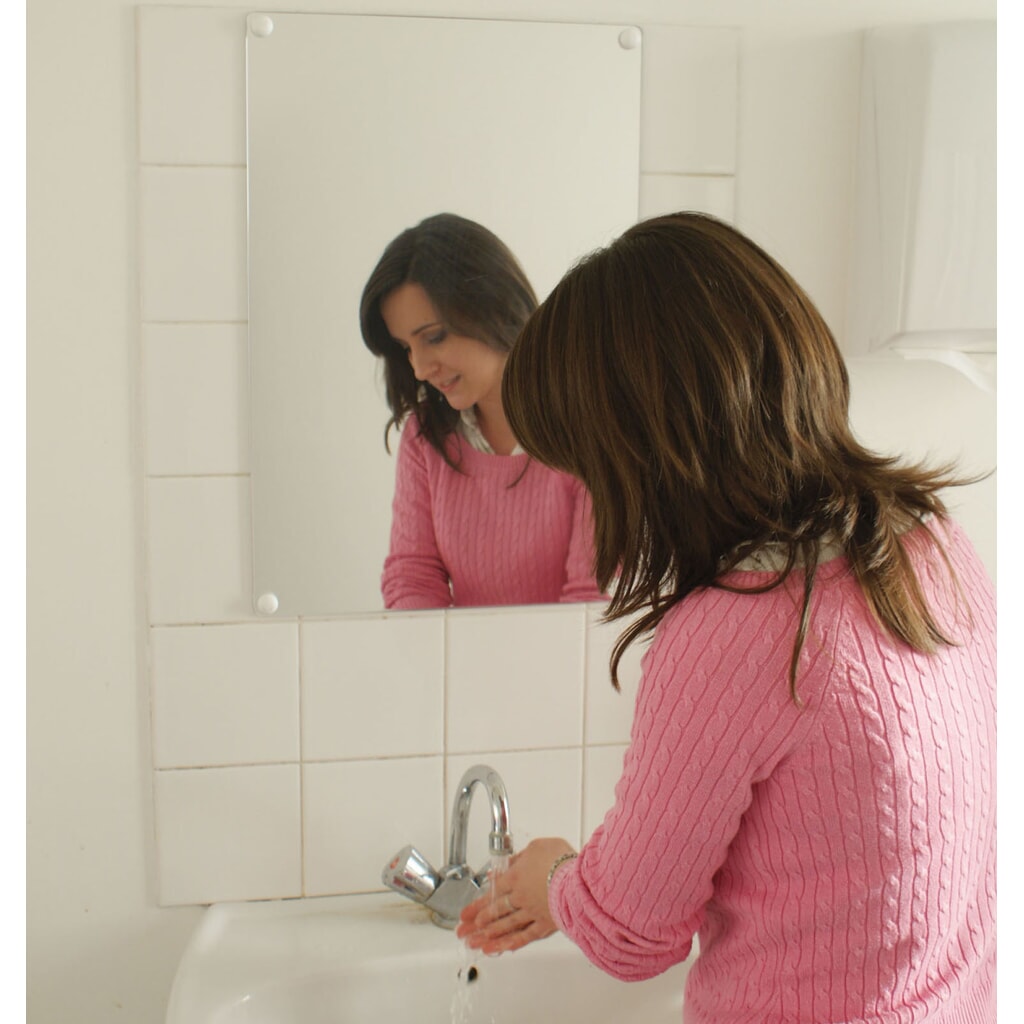 Miroir plat Vialux®, verre acrylique (PMMA), H x l 600 x 400 mm, sans cadre N° de l'image du produit 3 : Miroir plat Vialux®, verre acrylique (PMMA), H x l 600 x 400 mm, sans cadre