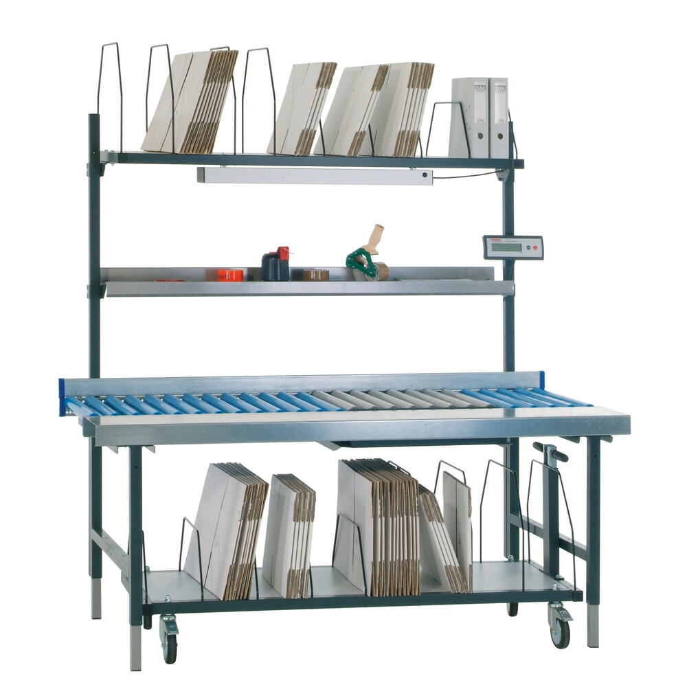 N° de l'image du produit 3 : Module de rangement sous plateau pour système de table d’emballage Rocholz, H x l x P 690 x 1.600 x 600 mm