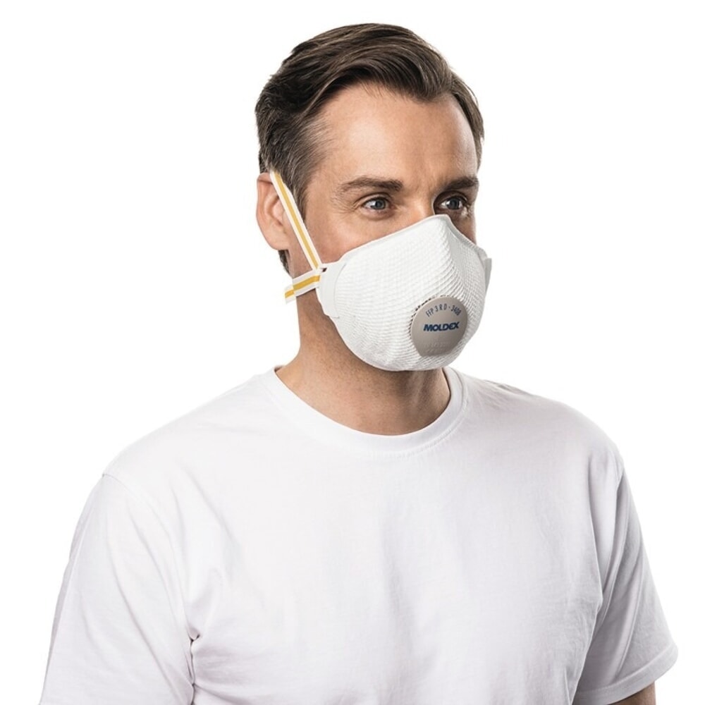 N° de l'image du produit 2 : MOLDEX®Atemschutzmaske Air Plus ProValve 340801, mit Ausatemventil, FFP3 / V R D, 5St./KT