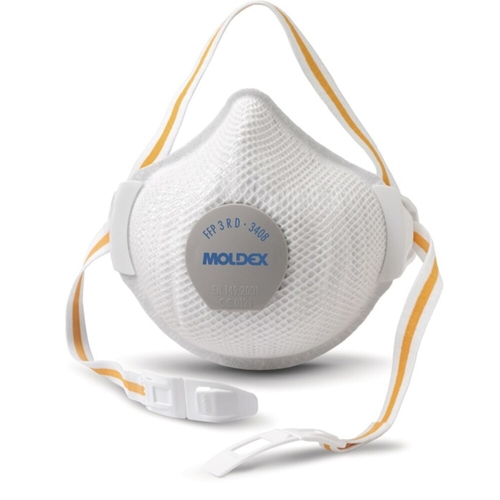 N° de l'image du produit 1 : MOLDEX®Atemschutzmaske Air Plus ProValve 340801, mit Ausatemventil, FFP3 / V R D, 5St./KT