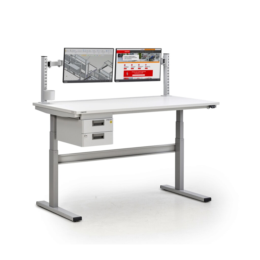 Montants perforés pour table de travail TRESTON TED, avec bride, hauteur 790 mm, 2 pcs/UV N° de l'image du produit 6 : Montants perforés pour table de travail TRESTON TED, avec bride, hauteur 790 mm, 2 pcs/UV