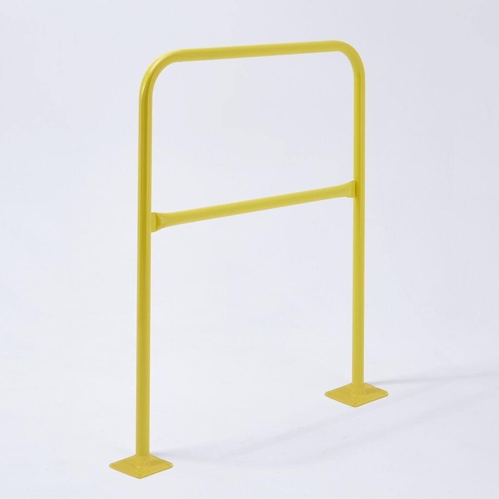MOTTEZ Barrière de protection sur platine, longueur 1 000 mm, hauteur 1 000 mm, jaune Illustration du produit: MOTTEZ Barrière de protection sur platine, longueur 1 000 mm, hauteur 1 000 mm, jaune