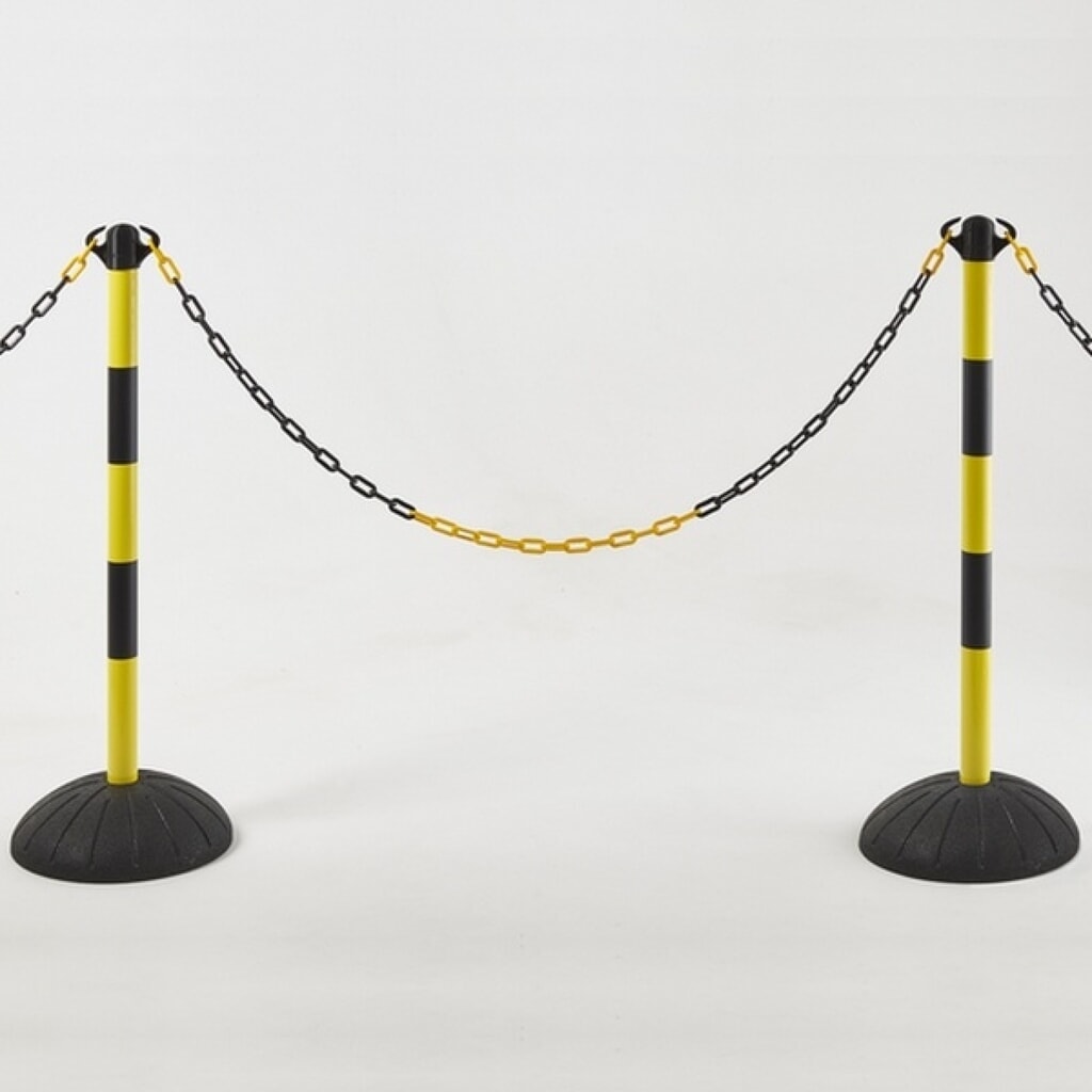 N° de l'image du produit 2 : MOTTEZ Potelet Pro avec support en caoutchouc, jaune et noir