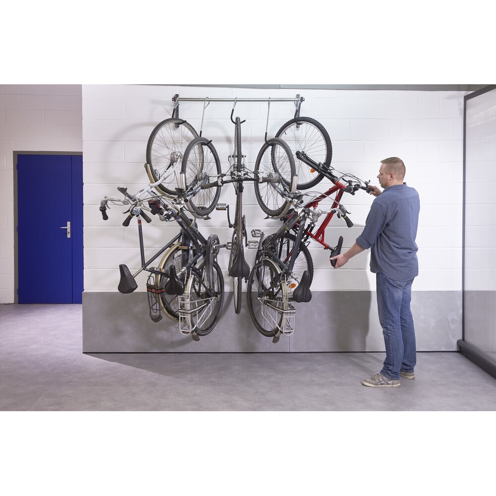 N° de l'image du produit 7 : MOTTEZ Support mural coulissant pour 5 vélos