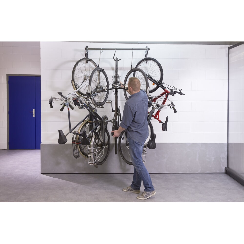 N° de l'image du produit 8 : MOTTEZ Support mural coulissant pour 5 vélos