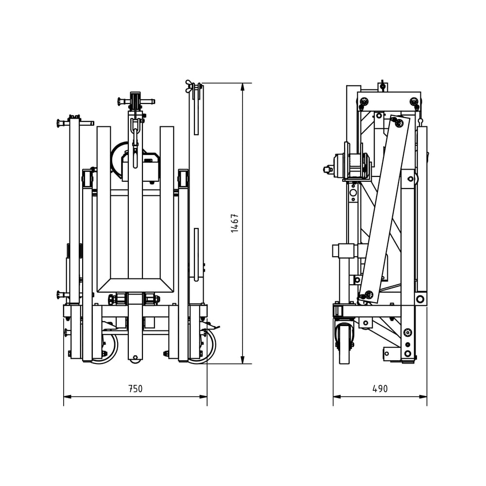 N° de l'image du produit 8 : Multilift en aluminium SCHILLING, capacité de charge 250 kg