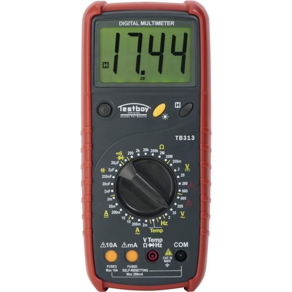 Illustration du produit: Multimètre numérique Testboy 313 0-600 V AC, 0-600 V DC RMS TESTBOY