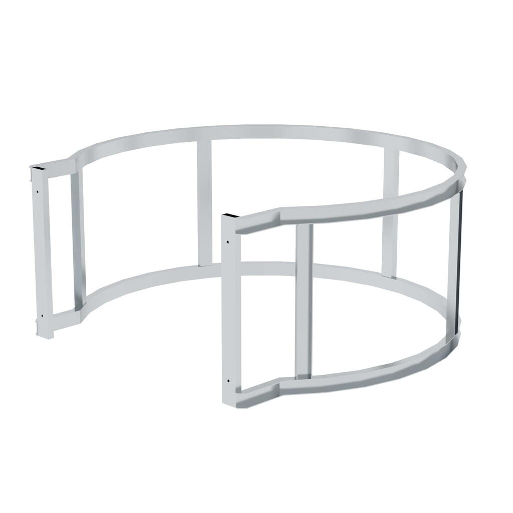 Munk Cage de protection pour échelle de camion-citerne ronde Illustration du produit: Munk Cage de protection pour échelle de camion-citerne ronde