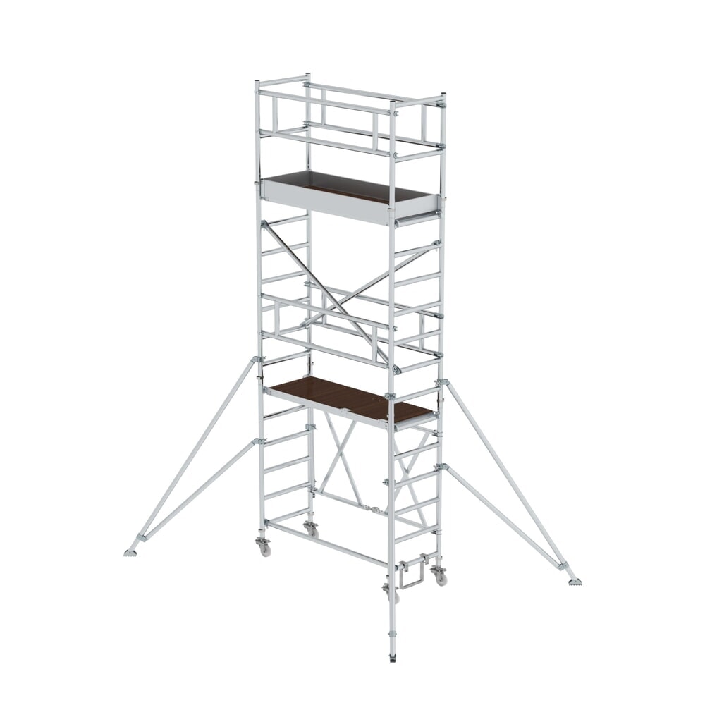 Illustration du produit: Munk Échafaudage pliant 0,75 x 1,80 m avec stabilisateur Hauteur de plate-forme 3,80 m