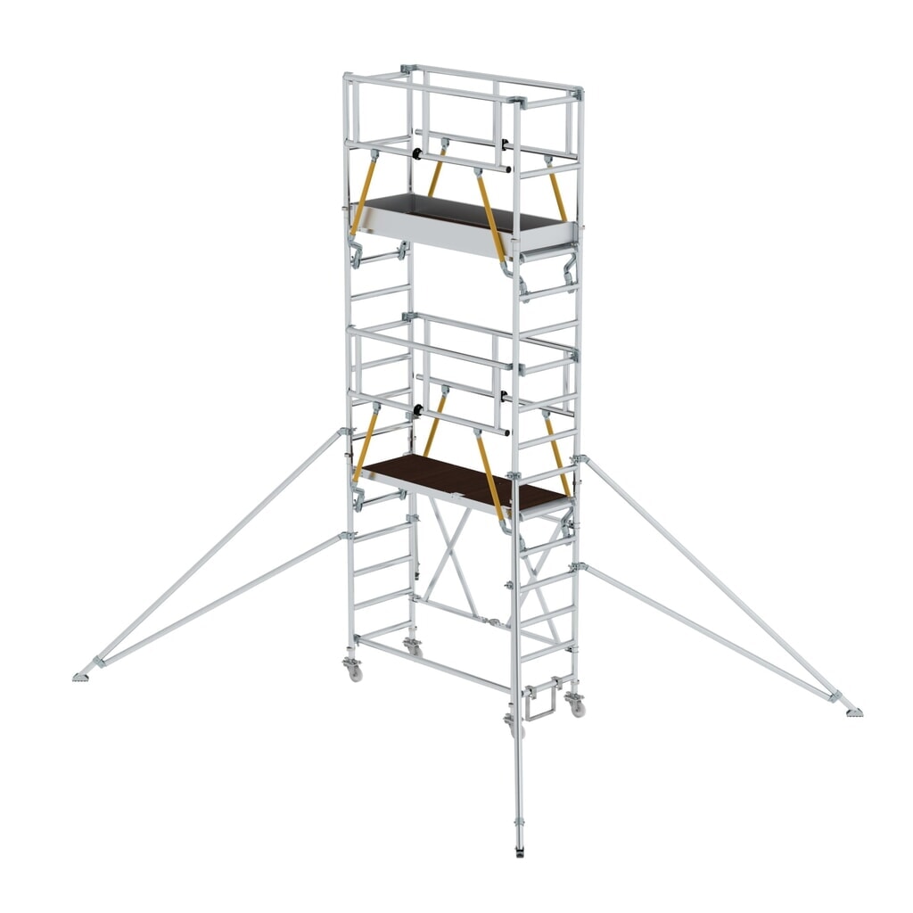 Illustration du produit: Munk Échafaudage pliant SG 0,75 x 1,80 m avec stabilisateur Hauteur de plate-forme 4,04 m
