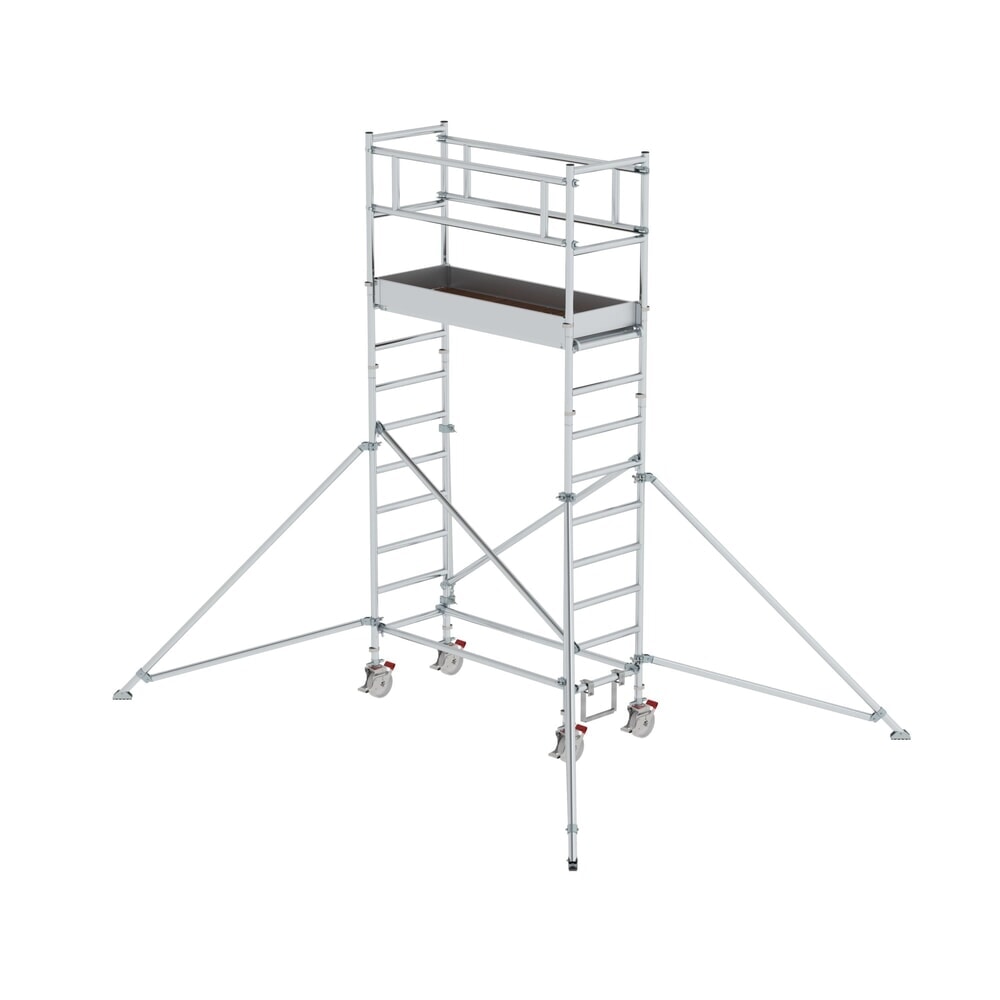 Illustration du produit: Munk Échafaudage roulant 0,75 x 1,80 m avec stabilisateur Hauteur de plate-forme 3,35 m